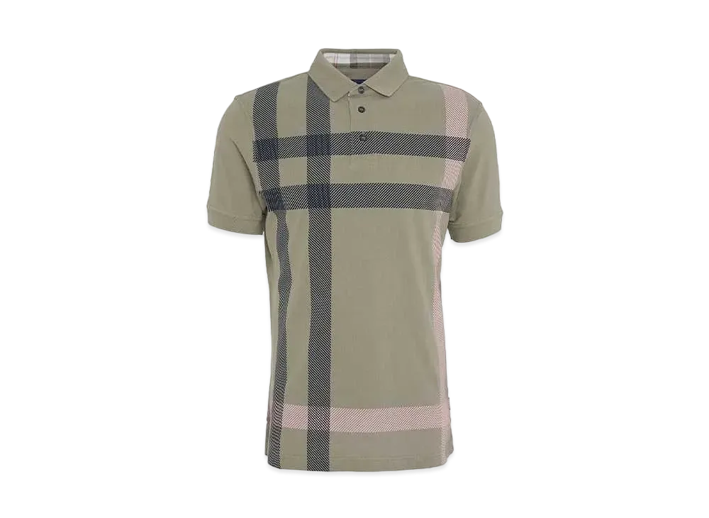 Barbour Blaine Big Tartan Check Polo Shirt "Olive"