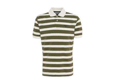 Barbour Striped Sports Polo Shirt "Green"
