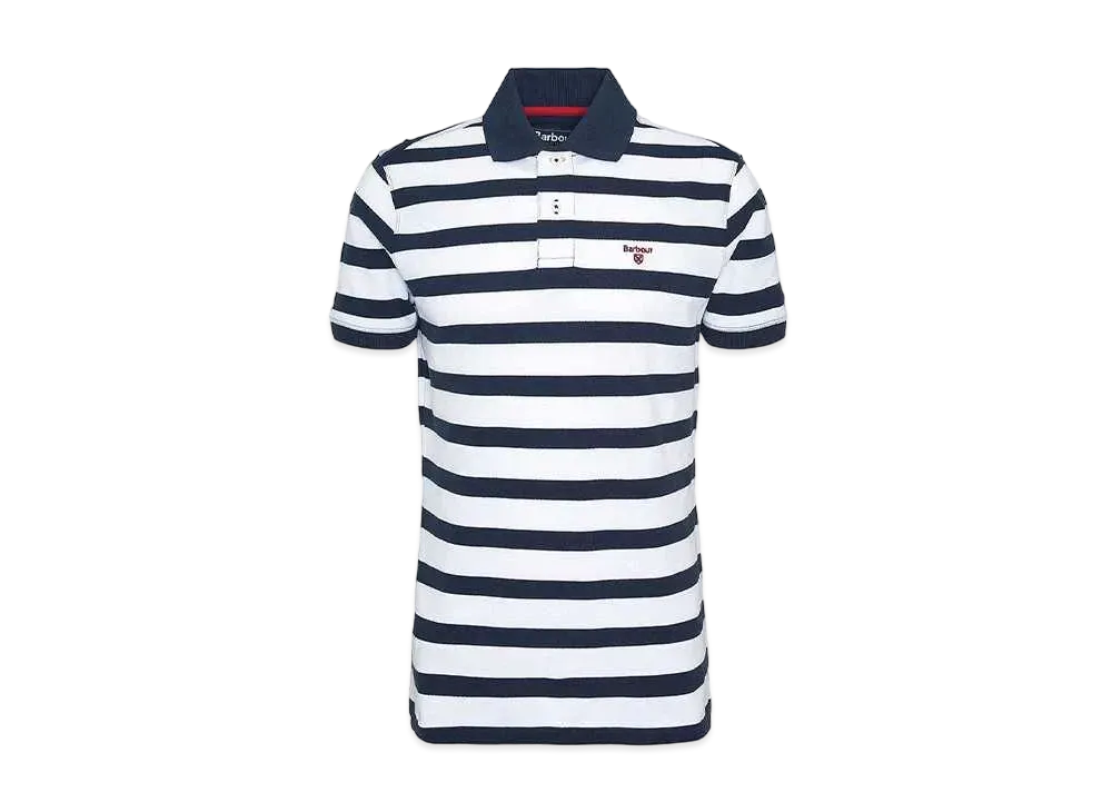 Barbour Striped Sports Polo Shirt "Navy"