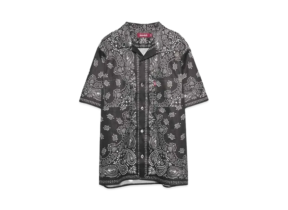 Hide and Seek Bandana Pattern S/S Shirt(24ss) "BLACK"