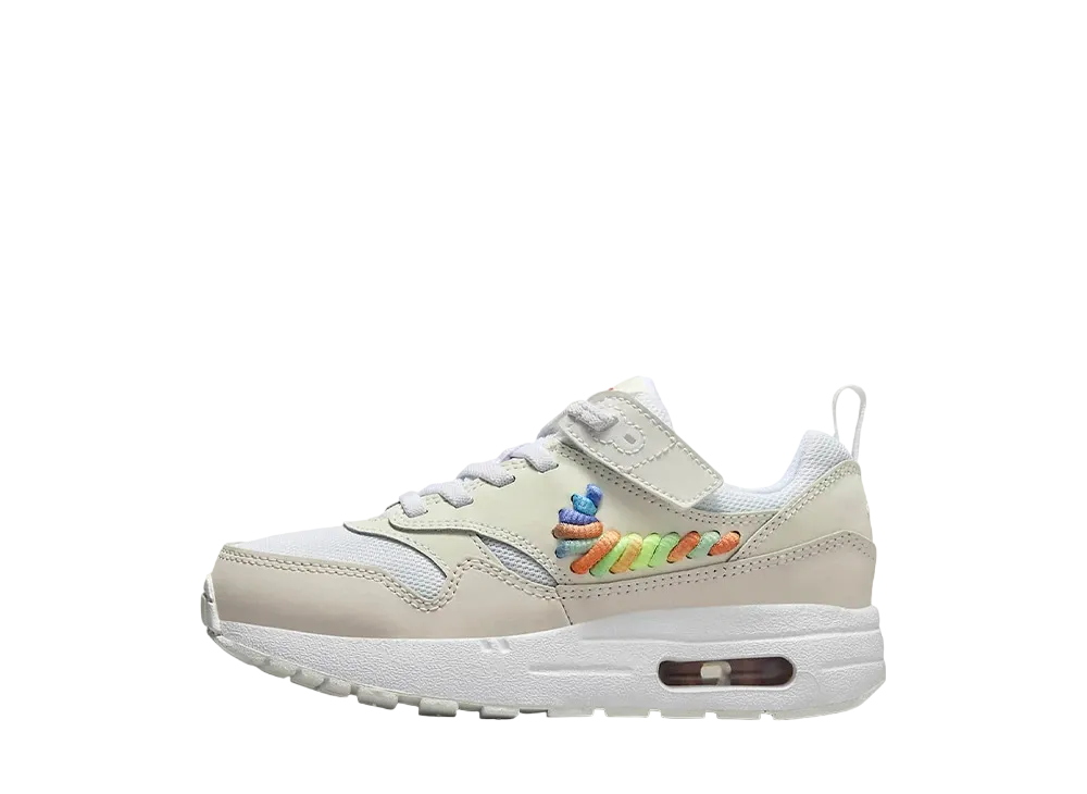 Nike PS Air Max 1 SE EasyOn "White/Summit White/Terra Blush/Multi-Color"
