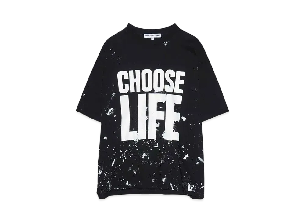 KATHARINE HAMNETT CHOOSELIFE LOGO TEE "BLACK"