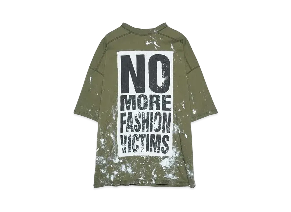 KATHARINE HAMNETT INSIDE OUT SLOGAN TEE "AR.GREEN"