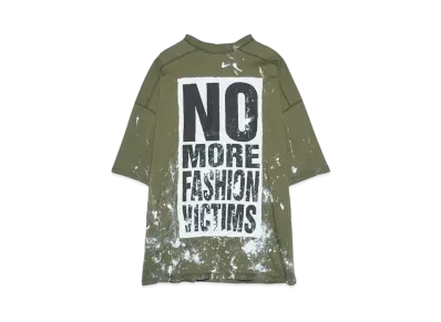 KATHARINE HAMNETT INSIDE OUT SLOGAN TEE "AR.GREEN"