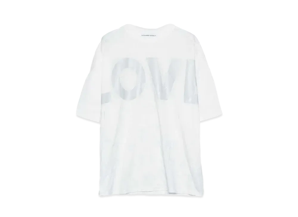 KATHARINE HAMNETT SLOGAN TEE (BIG LOVE) "WHITE"