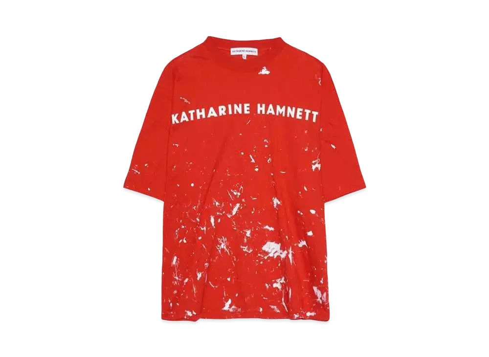 KATHARINE HAMNETT LOGO OVERSIZED TEE "RED"