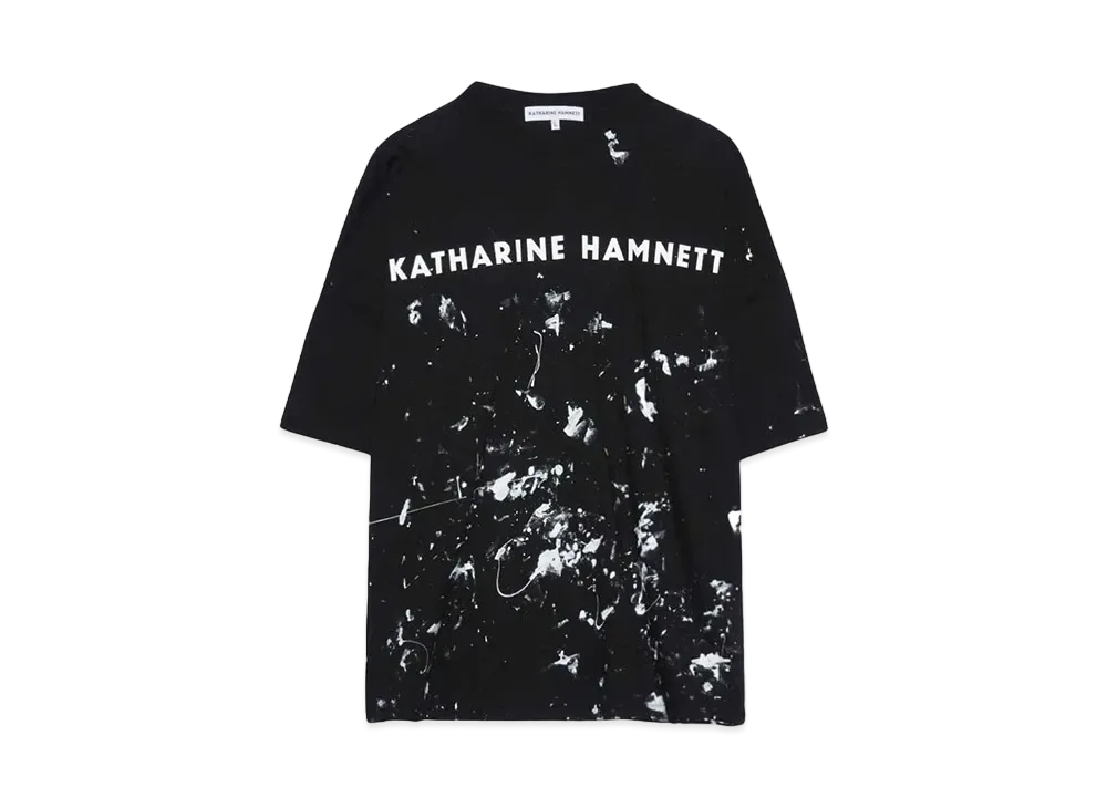 KATHARINE HAMNETT LOGO OVERSIZED TEE "BLACK"