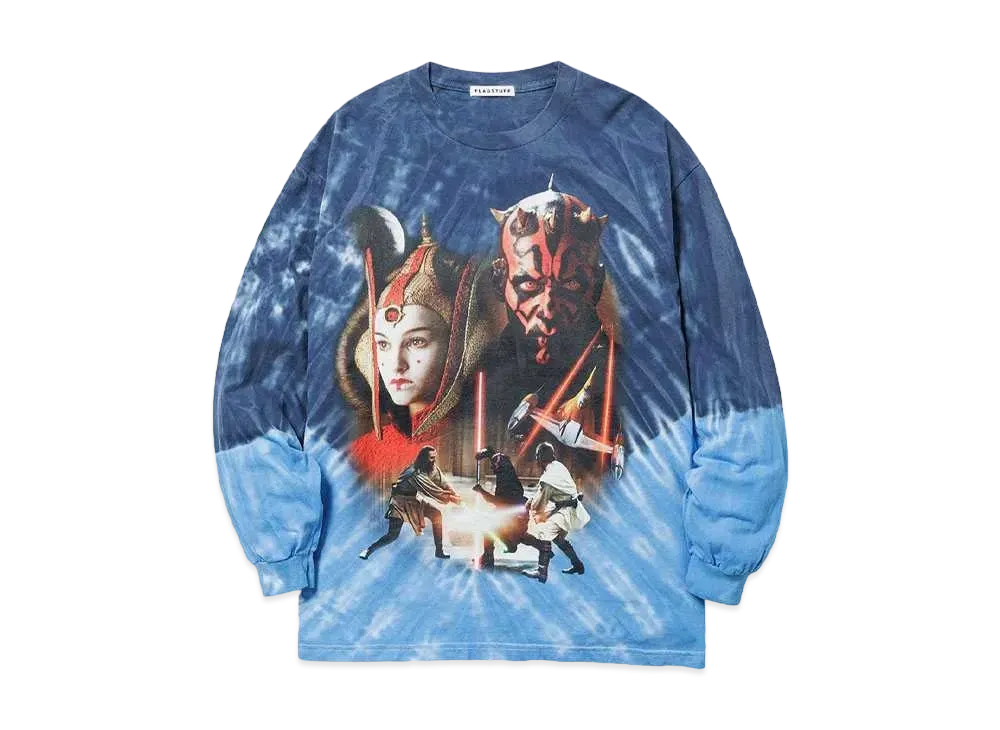 F-LAGSTUF-F "The Phantom Menace"LS Tee(Tie-Dye) "BLUE"