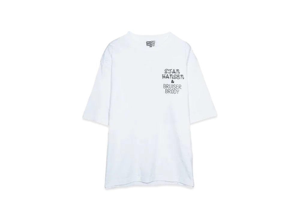 HOLY SHIT STAN HANSEN & BRUISER BRODY STRONGEST TAG T-SHIRT "WHITE"