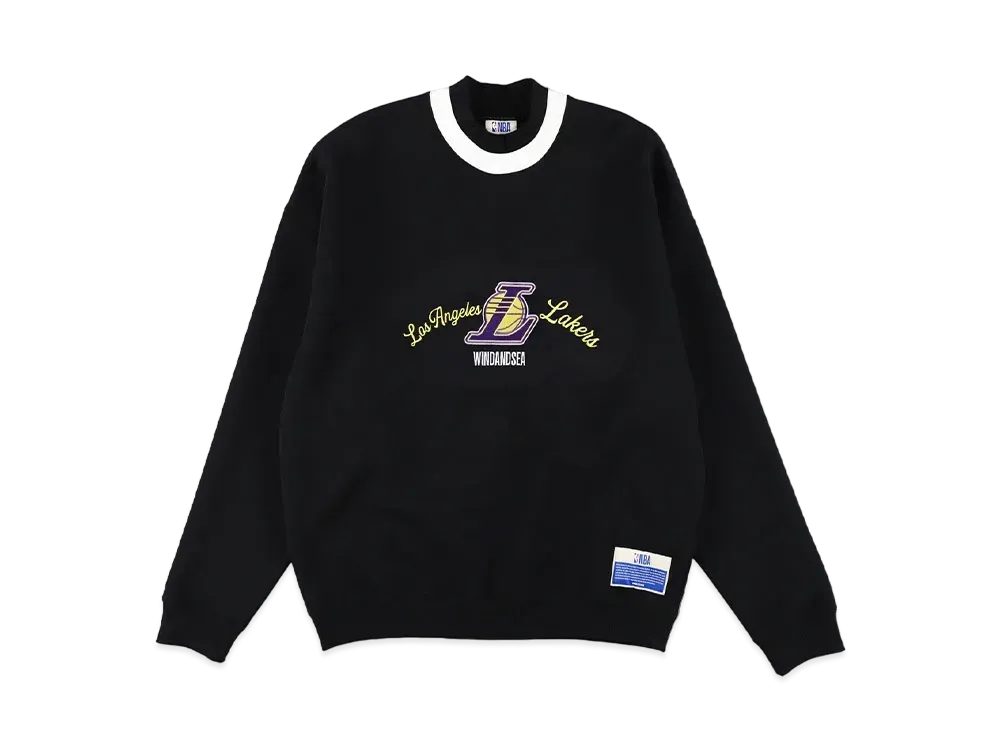 ウィンダンシー x NBA ダブル ネック スウェットシャツ "ブラック レイカーズ"