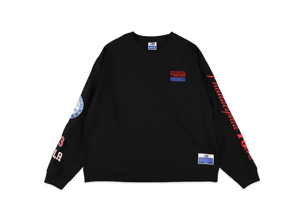 WIND AND SEA x NBA L/S Tee "Black 76ERS"