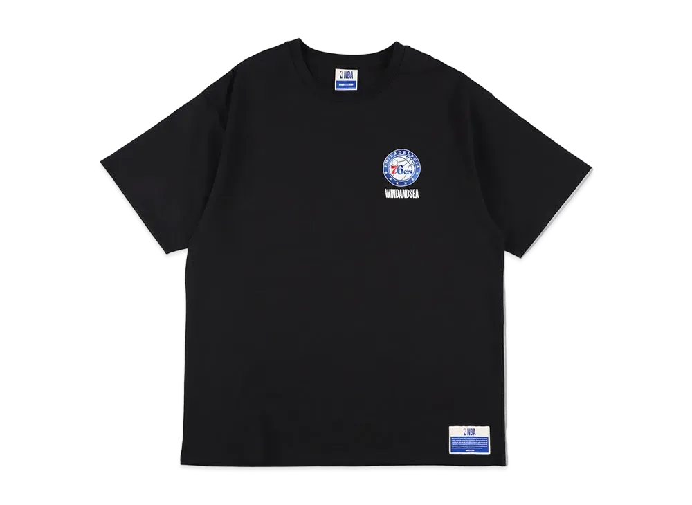 WIND AND SEA x NBA S/S Tee "Black 76ERS"
