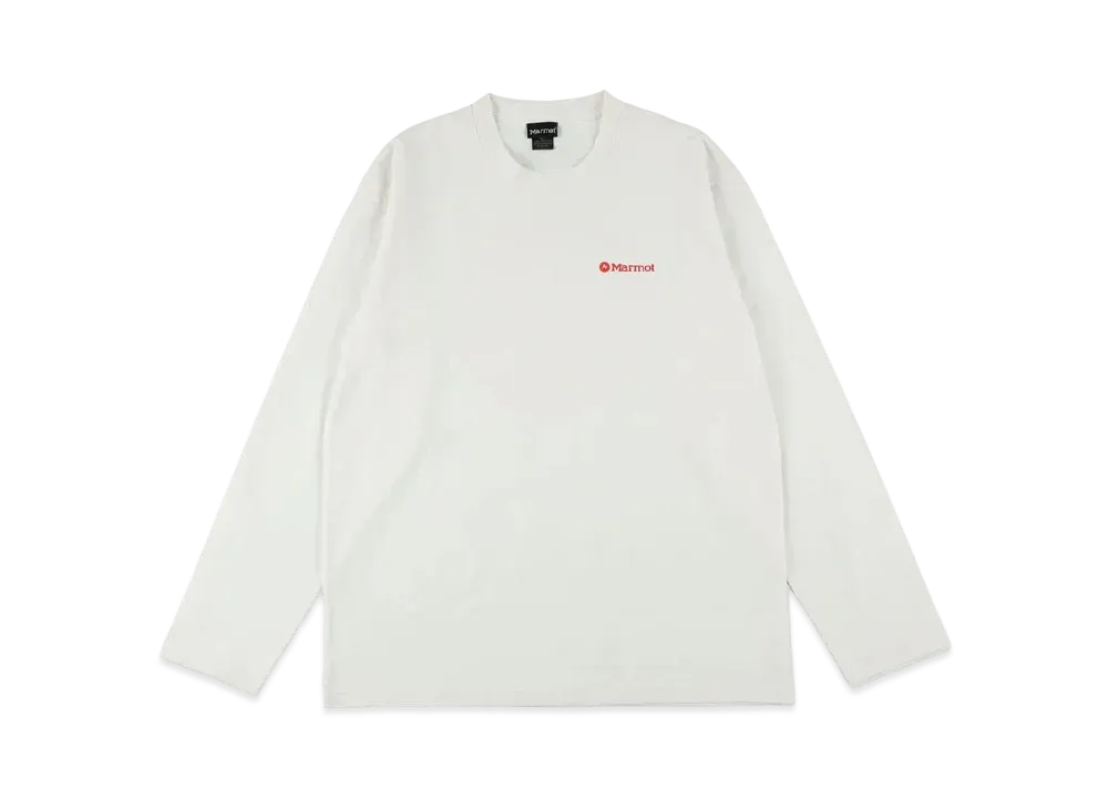 Marmot 50th Anniversary Stamp Long Sleeve T-Shirt "White"