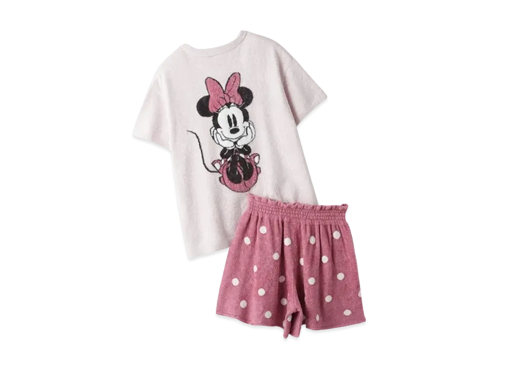 GELATO PIQUE Minnie Jacquard Pullover & Shorts Set "Pink"