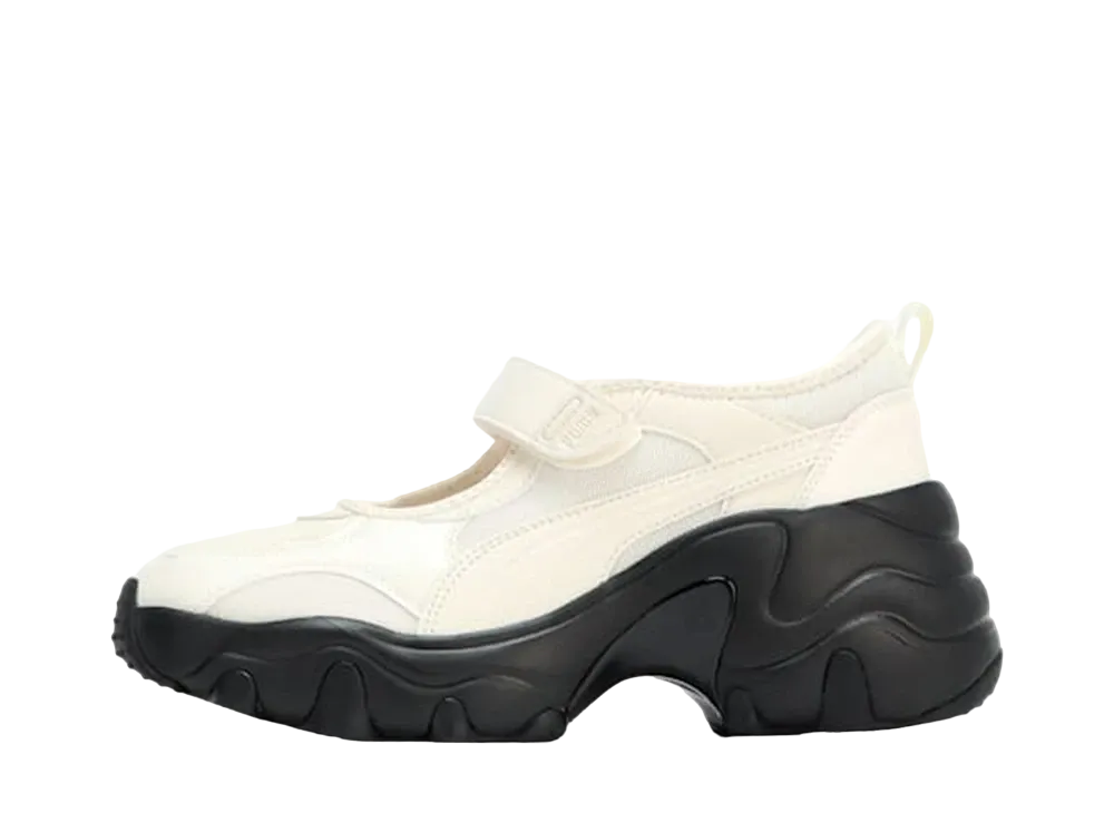 プーマ ウィメンズ パルサー ウェッジ ジュエルズ サンダル "フロステッドアイボリー/プーマブラック"