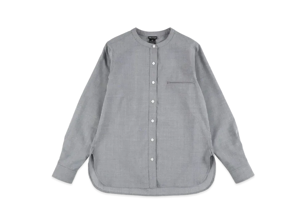 Marmot Women's Band Collar Long Sleeve Mountain Shirt "Light Blue"