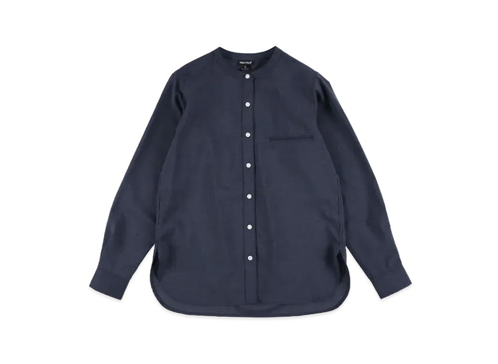 Marmot Women's Band Collar Long Sleeve Mountain Shirt "Navy"