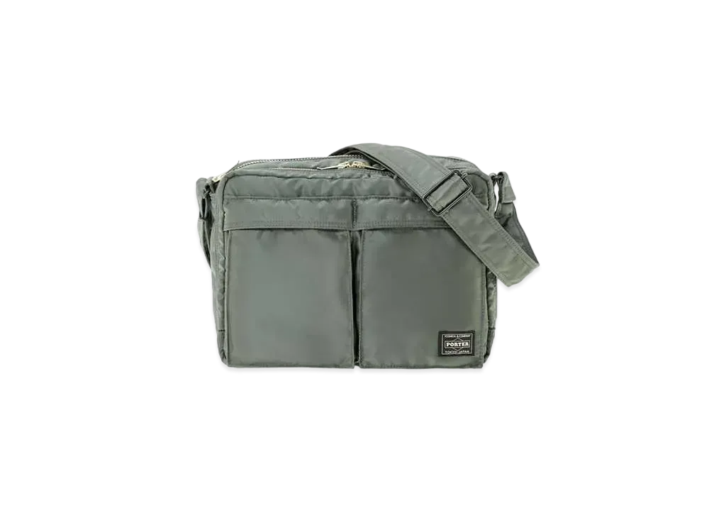 PORTER / TANKER Sling Bag W Zip (L) "Sage Green"