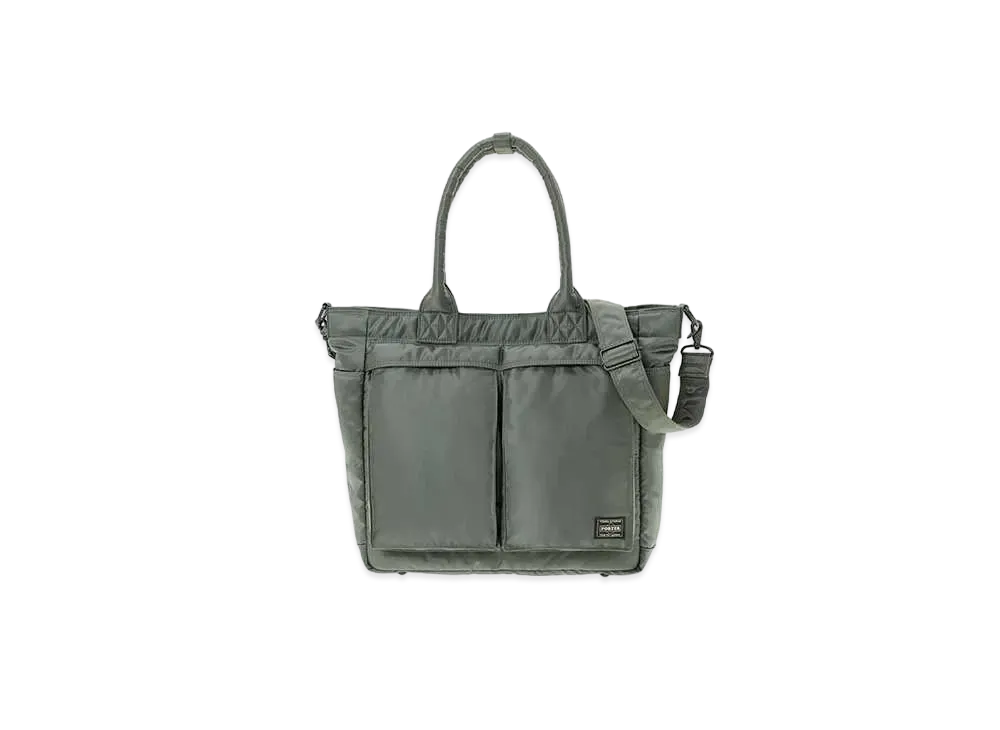 PORTER / TANKER Tote Bag (L) "Sage Green"