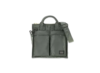 PORTER / TANKER Square Tote Bag "Sage Green"
