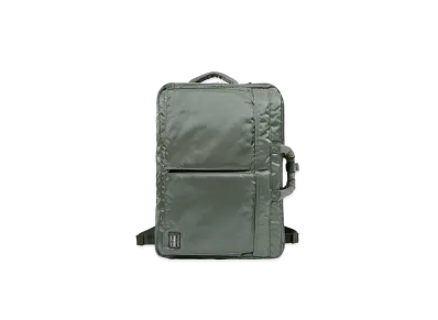 PORTER / TANKER 3way Document Bag W Zip "Sage Green"