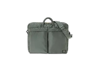 PORTER / TANKER 2way Document Bag W Zip "Sage Green"