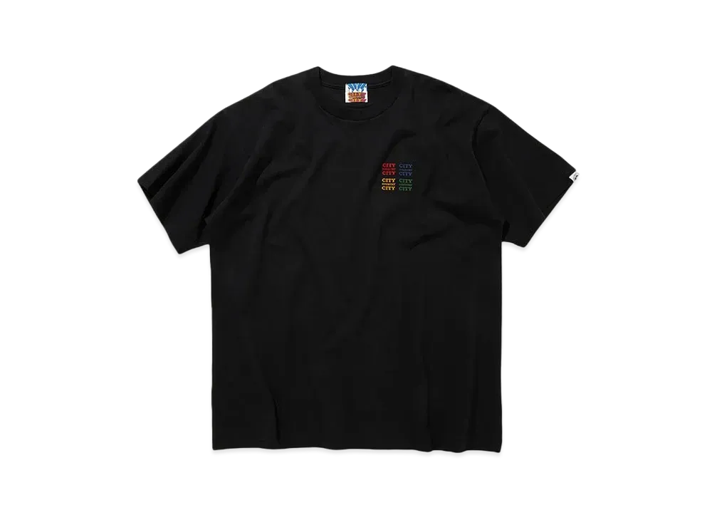 CITY COUNTRY CITY Embroidered Logo Cotton T-shirt_CCCC "BLACK"