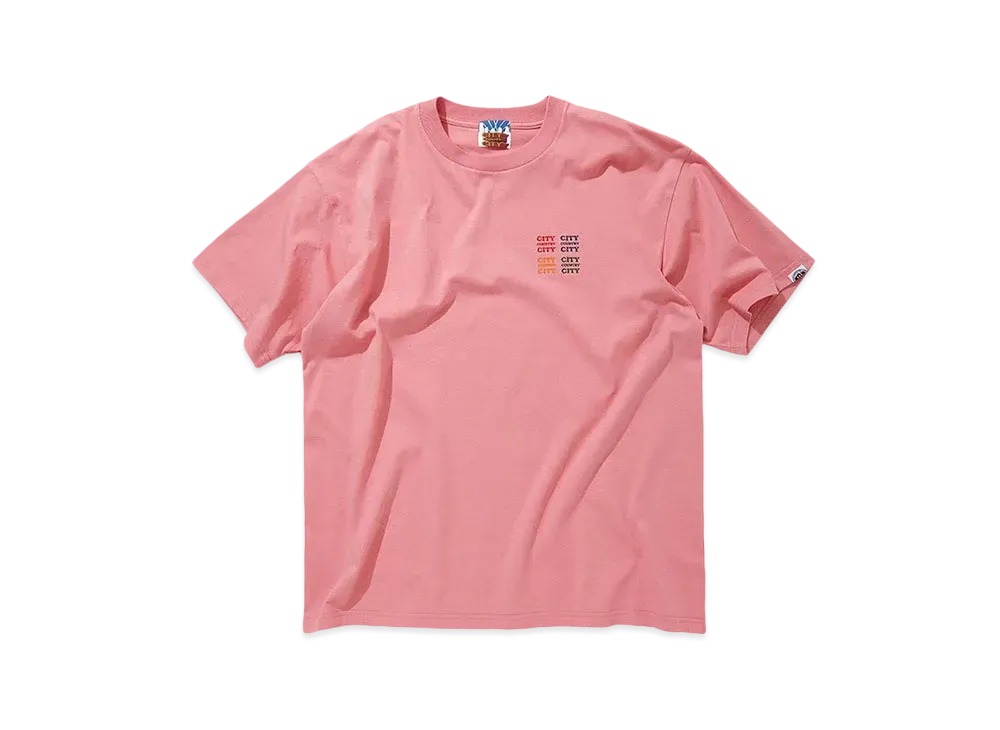 CITY COUNTRY CITY Embroidered Logo Cotton T-shirt_CCCC "DEEP PINK"