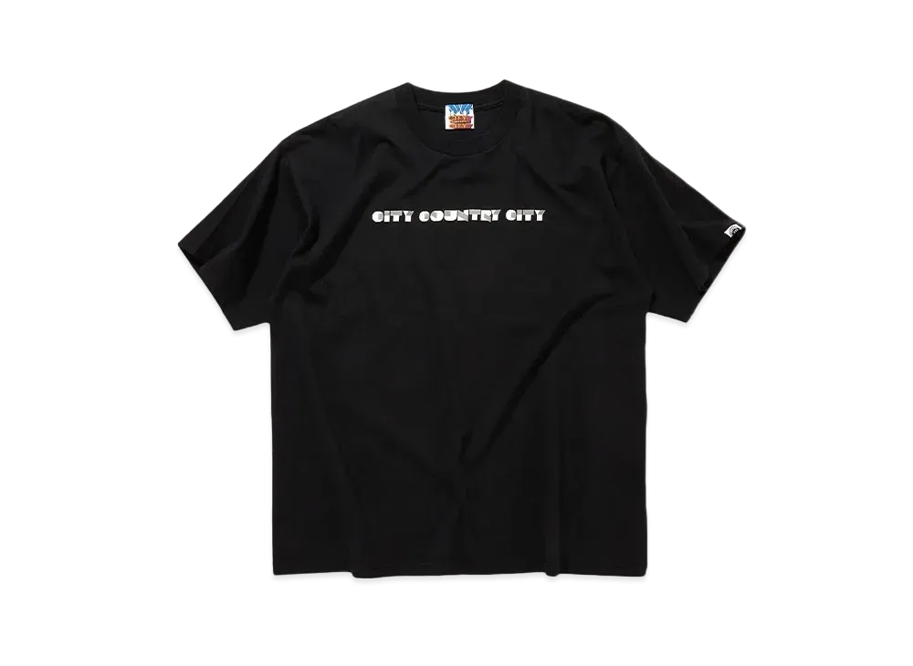 CITY COUNTRY CITY Cotton T-shirt_SE "BLACK"