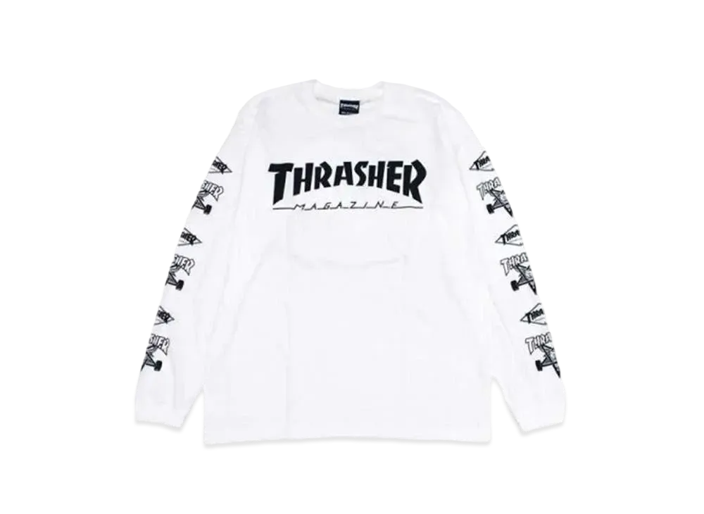THRASHER Mag Multi-C L/S Tee "White / Black"
