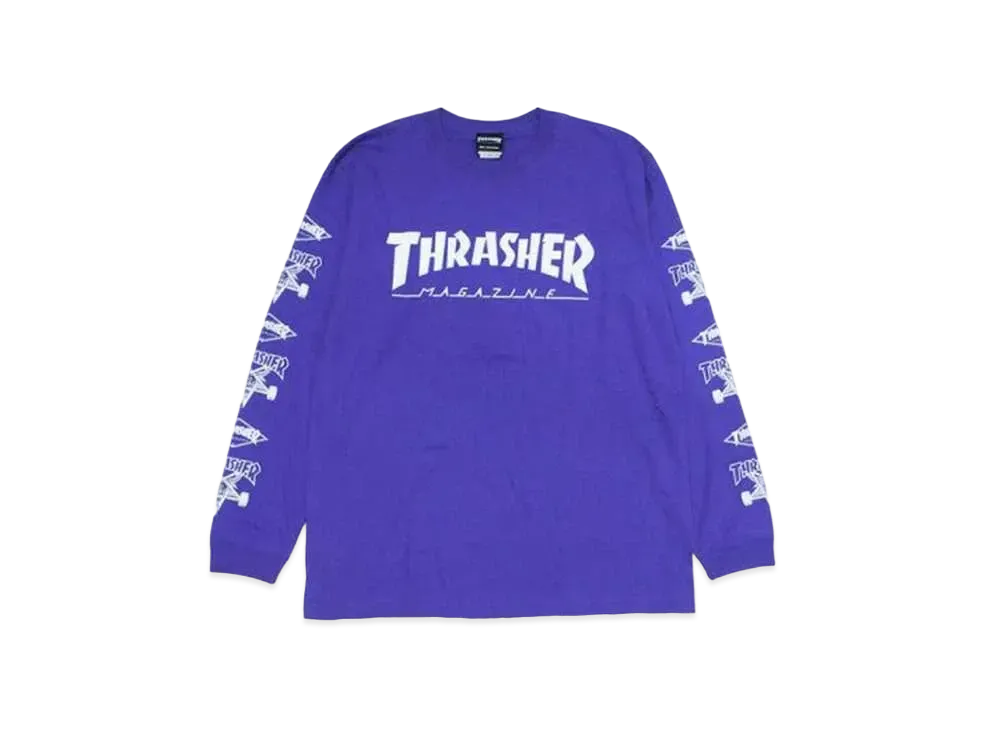 THRASHER Mag Multi-C L/S Tee "Purple / White"