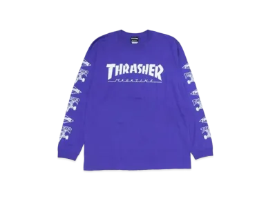 THRASHER Mag Multi-C L/S Tee "Purple / White"