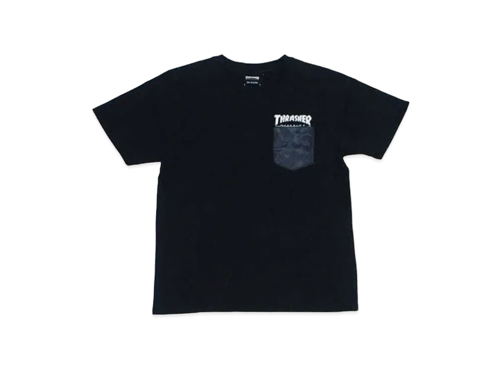 THRASHER Hometown Camo Pocket Tee "Black / Charcoal"