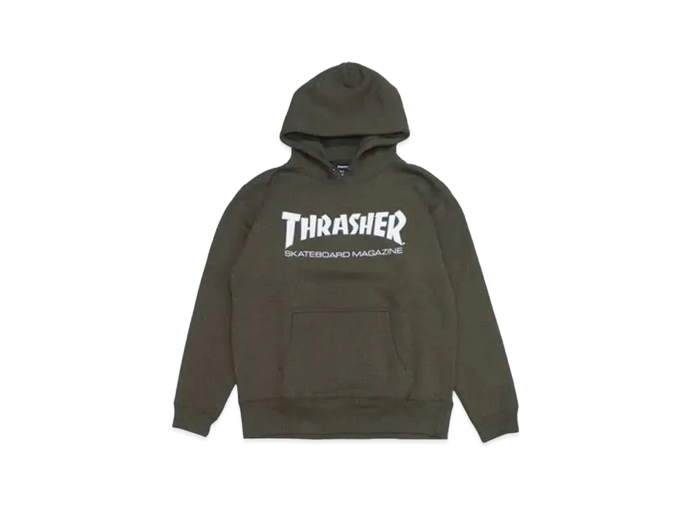THRASHER Mag Logo Parka "Olive / White"
