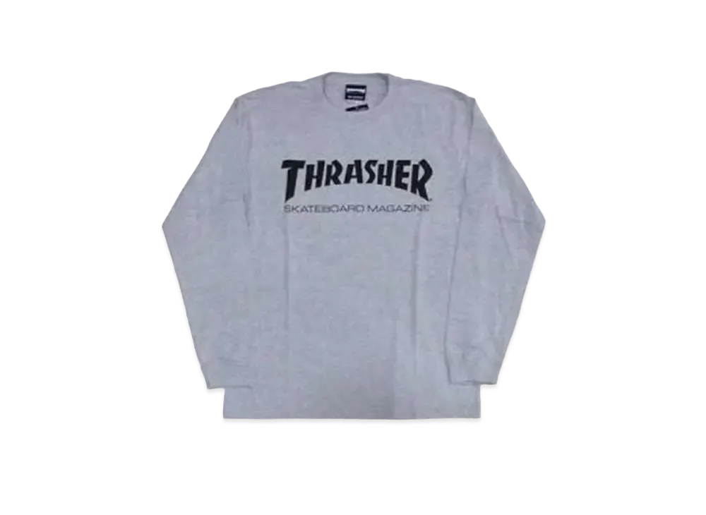 THRASHER Mag Logo L/S Tee "Gray / Black"