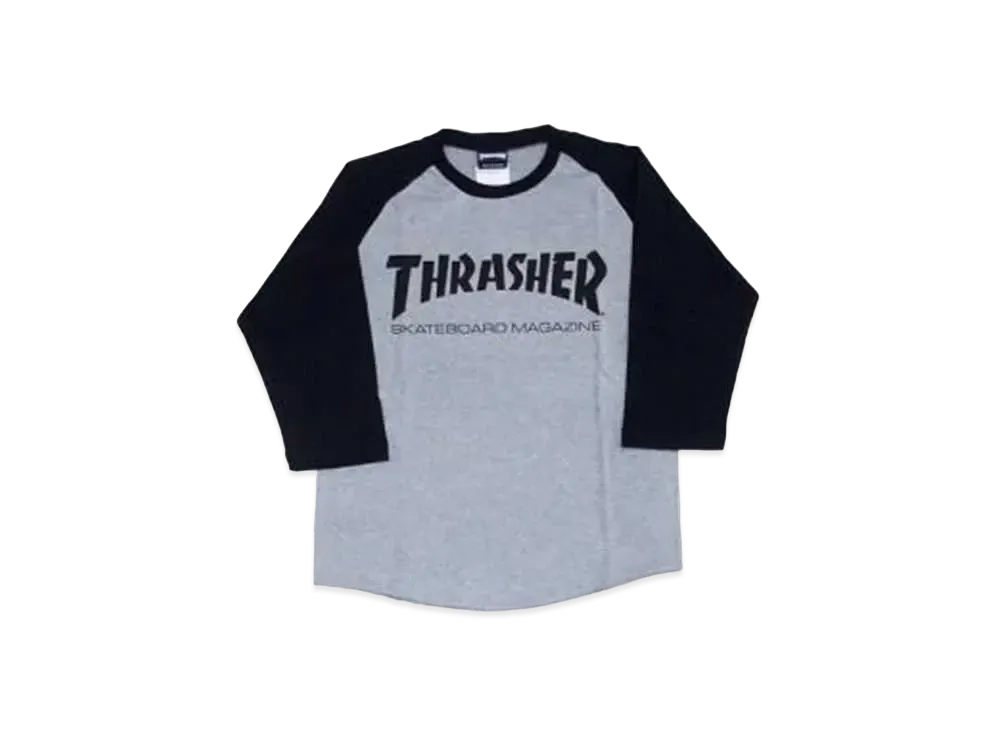 THRASHER Mag Logo 7th Tee "Heather Gray / Black / Black"