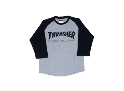 THRASHER Mag Logo 7th Tee "Heather Gray / Black / Black"
