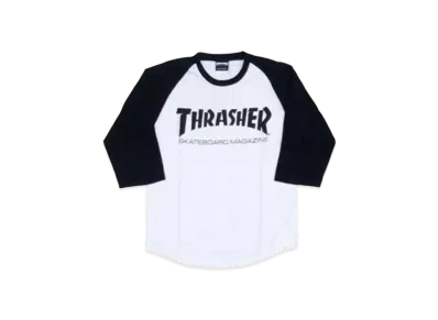 THRASHER Mag Logo 7th Tee "White / Black / Black"