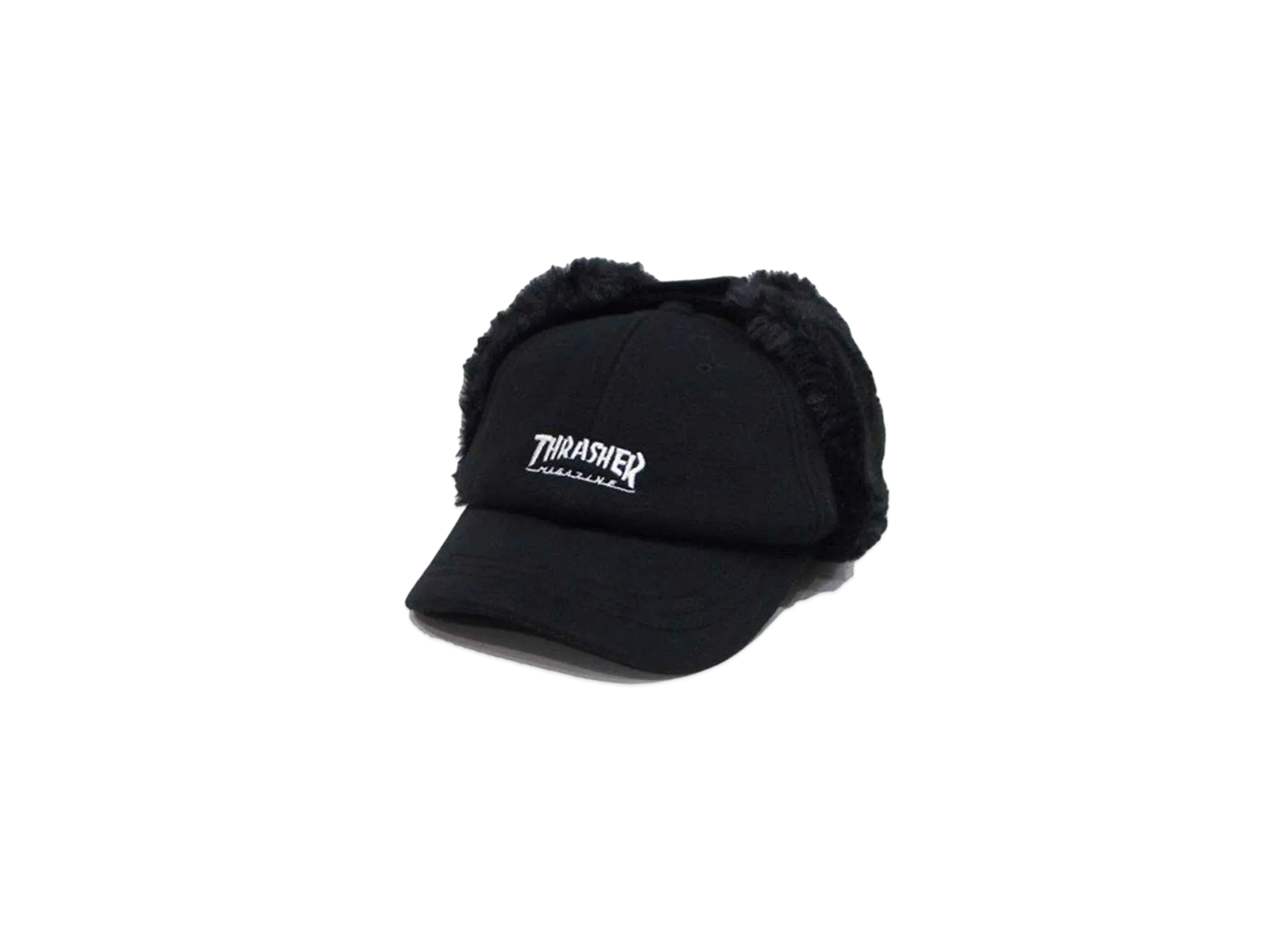THRASHER Mag Logo Bomber Heat Flight Cap "Black"
