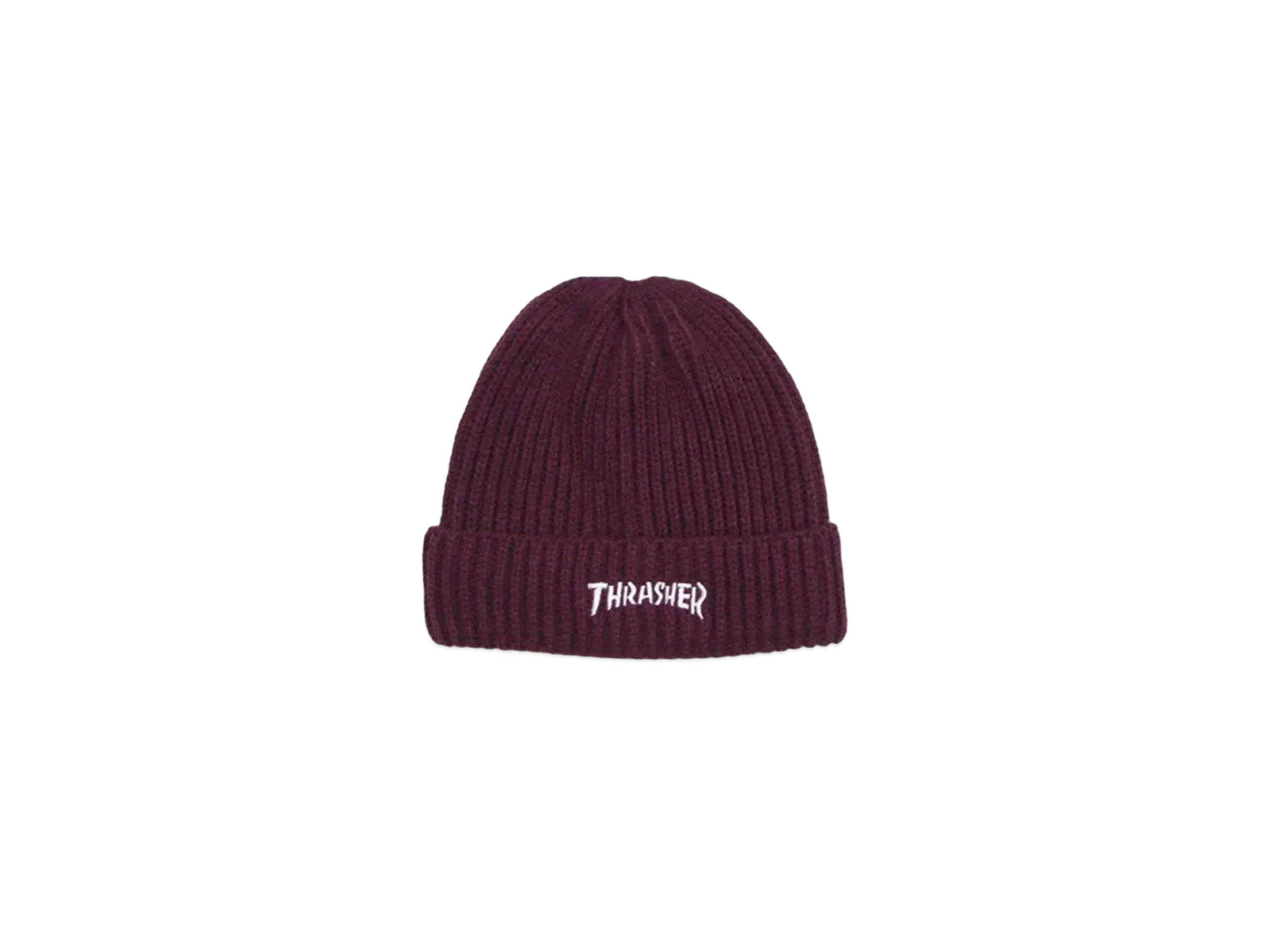 THRASHER Mag Logo Ribbed Beanie "Burgundy"
