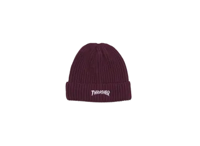 THRASHER Mag Logo Ribbed Beanie "Burgundy"