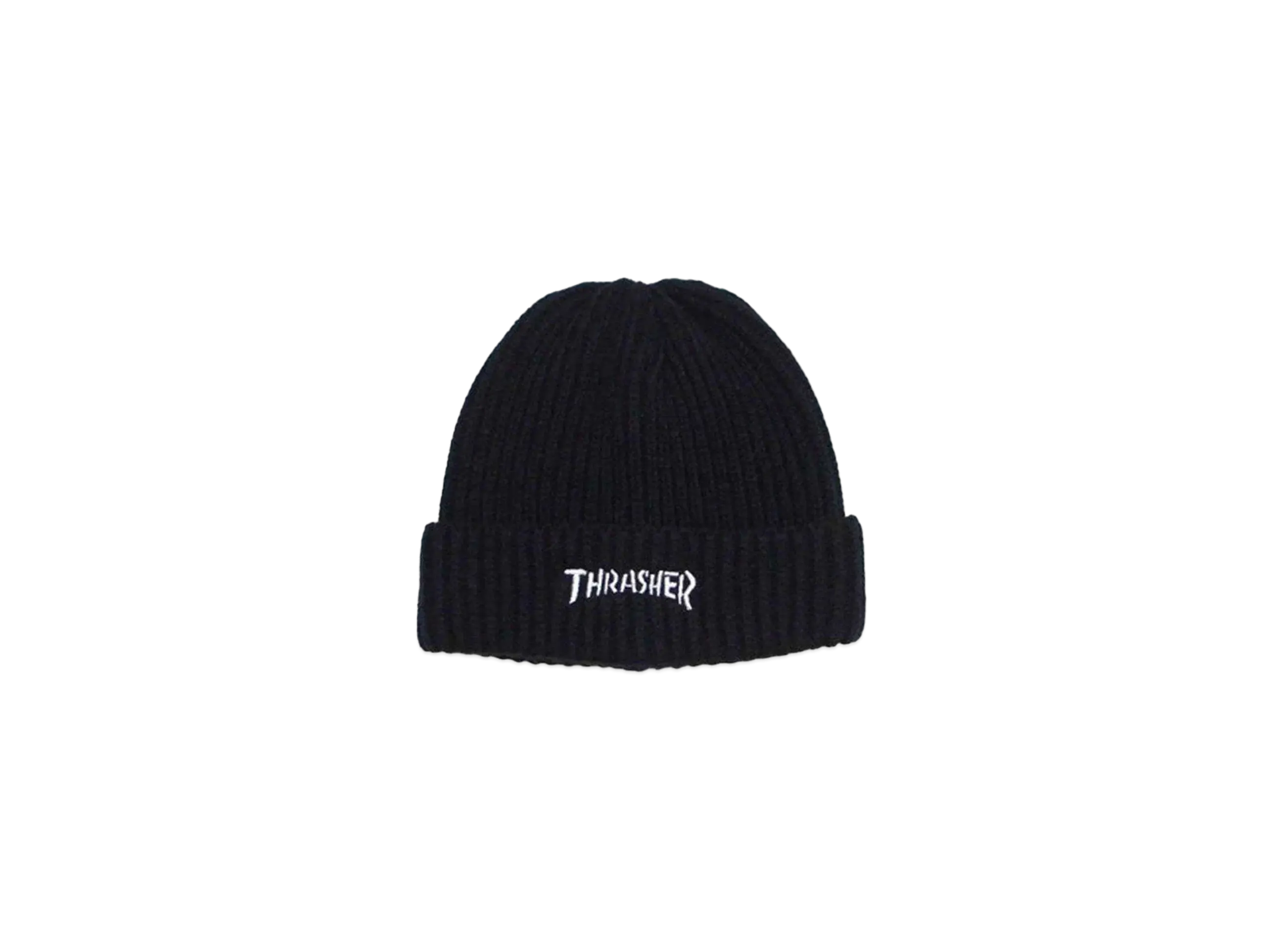 THRASHER Mag Logo Ribbed Beanie "Black"