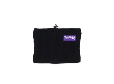THRASHER Mag Logo Cable Knit Neck Warmer "Black / Purple"