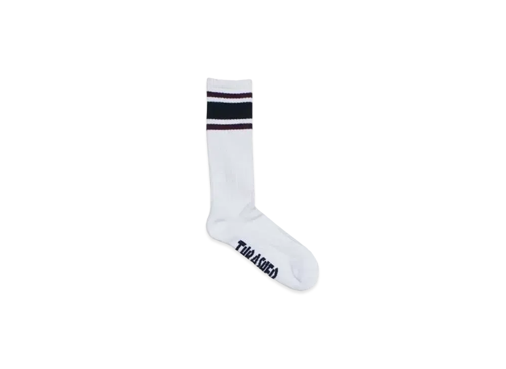 THRASHER Mag Logo Hi Socks "White / Navy"
