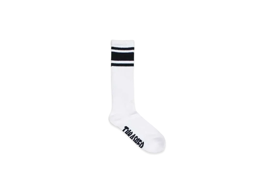 THRASHER Mag Logo Hi Socks "White / Black"
