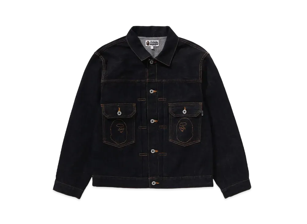A BATHING APE Ape Head Denim Jacket "Indigo"