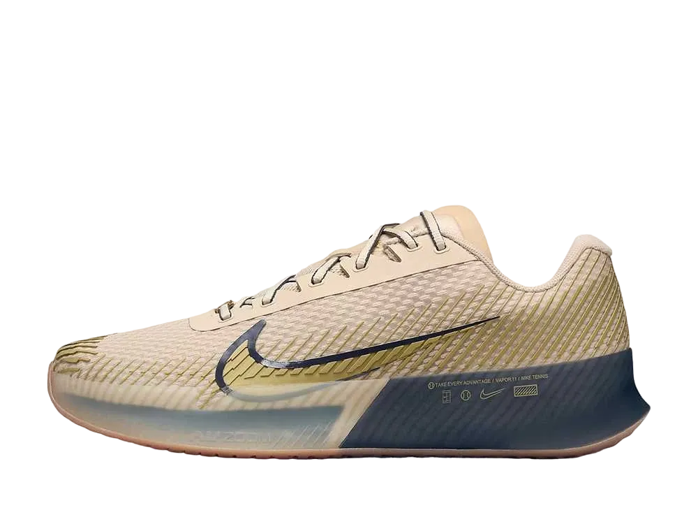ナイキ ナイキコート ヴェイパー11 プレミアム "サンドドリフト/サンダーブルー/ガムミディアムブラウン/メタリックゴールド"