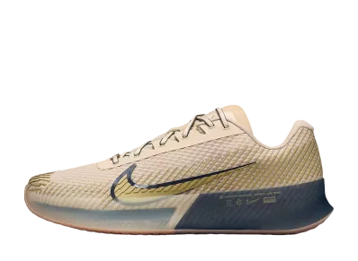 Nike NikeCourt Vapor 11 PRM "Sanddrift/Thunder Blue/Gum Medium Brown/Metallic Gold"