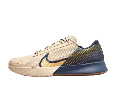 Nike NikeCourt Vapor Pro 2 PRM "Sanddrift/Thunder Blue/Gum Medium Brown/Metallic Gold"