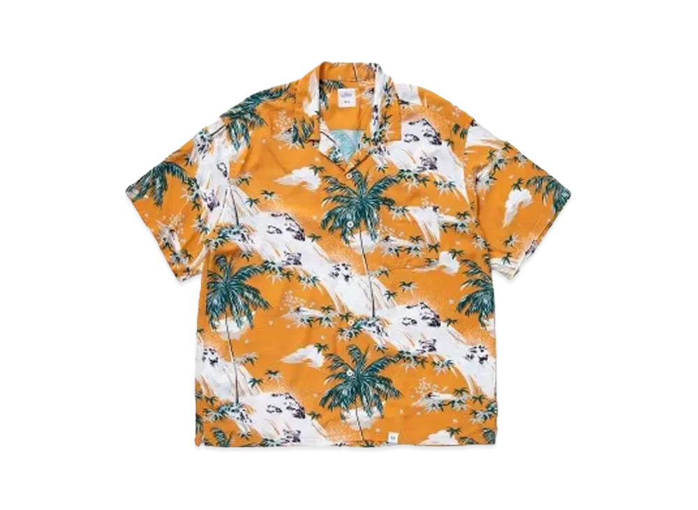 Bedwin & the heartbreakers S/S ORG ALOHA SHIRT "ROGERS" "ORANGE"